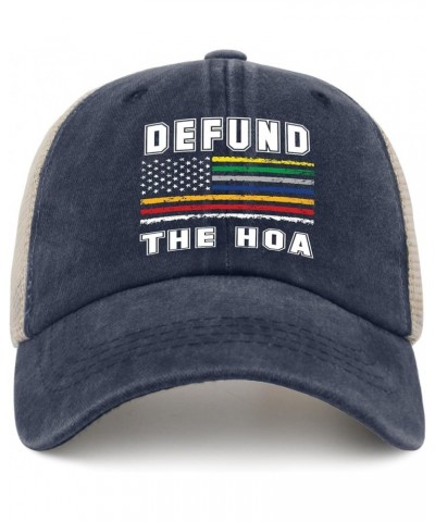 Defund The HOA Hat for Womens with Design Caps for Mens AllBlack Ball Caps Retro for A Fisherman Purplish Blue $11.20 Sun Hats