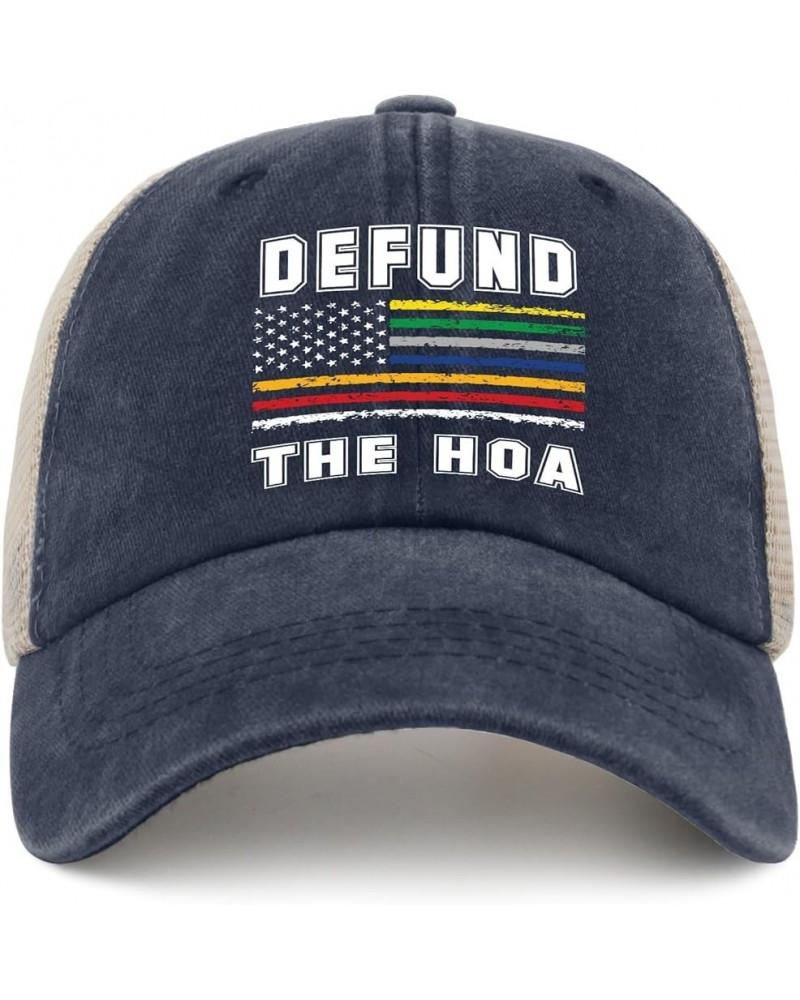 Defund The HOA Hat for Womens with Design Caps for Mens AllBlack Ball Caps Retro for A Fisherman Purplish Blue $11.20 Sun Hats