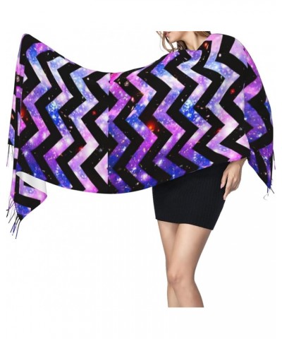 Gold Lips Print Warm Soft Tassel Scarf Cashmere Shawl For Women Fashion Season Winter Shawl Gift Galaxy $13.19 Scarves