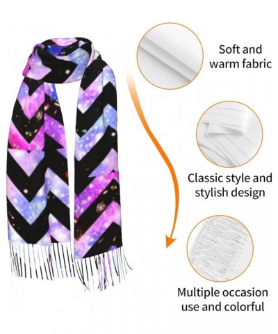 Gold Lips Print Warm Soft Tassel Scarf Cashmere Shawl For Women Fashion Season Winter Shawl Gift Galaxy $13.19 Scarves