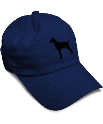 Soft Baseball Cap Vizsla Silhouette Embroidery Dogs Twill Cotton Dad Hats for Men & Women Navy Design Only $15.11 Baseball Caps