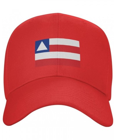 Bandeira Da Bahia Baseball Cap for Men Women Dad Hat Classic Adjustable Golf Hats Red $12.29 Baseball Caps