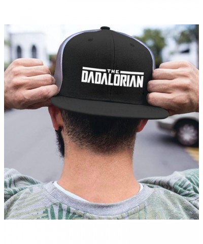 The Dadalorian Back Mesh Hat Casual Wear - Baseball Cap for Men Breathable Mesh Back Adjustable Snapback Strap Red Front / Wh...