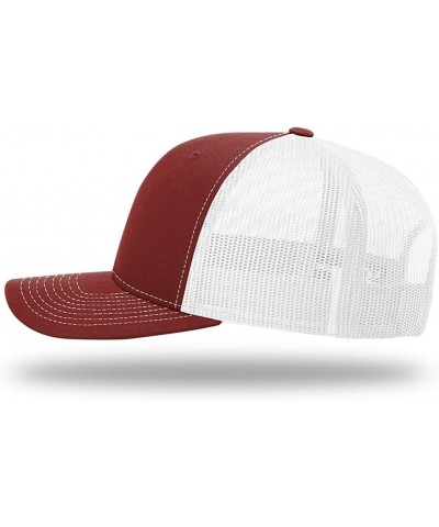 The Dadalorian Back Mesh Hat Casual Wear - Baseball Cap for Men Breathable Mesh Back Adjustable Snapback Strap Red Front / Wh...