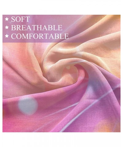 Silk Scarf for Women Hair,Long Lightweight Shawl Wrap,Background Pink Fantasy $10.92 Scarves