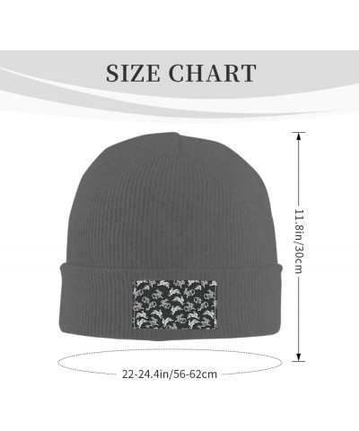 Bunny Rabbit Print Slouchy Beanie for Men Women Hip-Hop Soft Lightweight Running Beanie Adult Hats Deep Heather $12.75 Skulli...