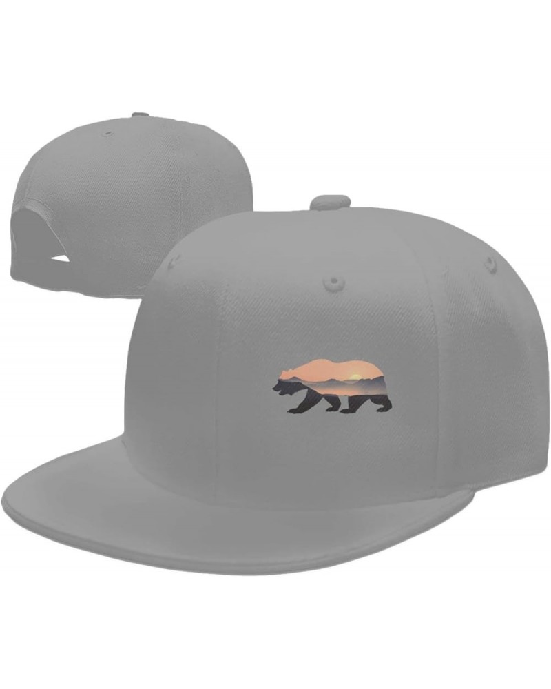 Bear and Mountain Snapback Hats for Men Women Adjustable Baseball Cap Flat Bill Hip Hop Hat Bear and Mountain5 $10.44 Basebal...