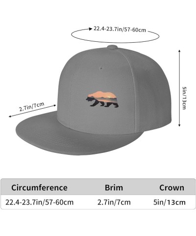 Bear and Mountain Snapback Hats for Men Women Adjustable Baseball Cap Flat Bill Hip Hop Hat Bear and Mountain5 $10.44 Basebal...