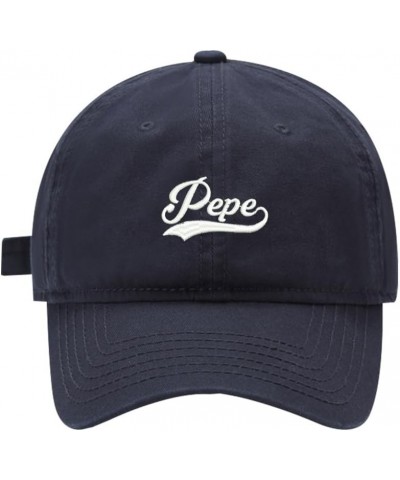 Baseball Cap Mens Women Pepe 1 Embroidered Unisex Cotton Adjustable Outdoor Dad Hats for Men Navy $14.05 Baseball Caps