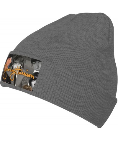 George Music Harrison Warm Knitted Wool Hat Cuffed Cap Winter Warm Fashion Hats Skull Knit Hat Unisex Black Deep Heather $10....