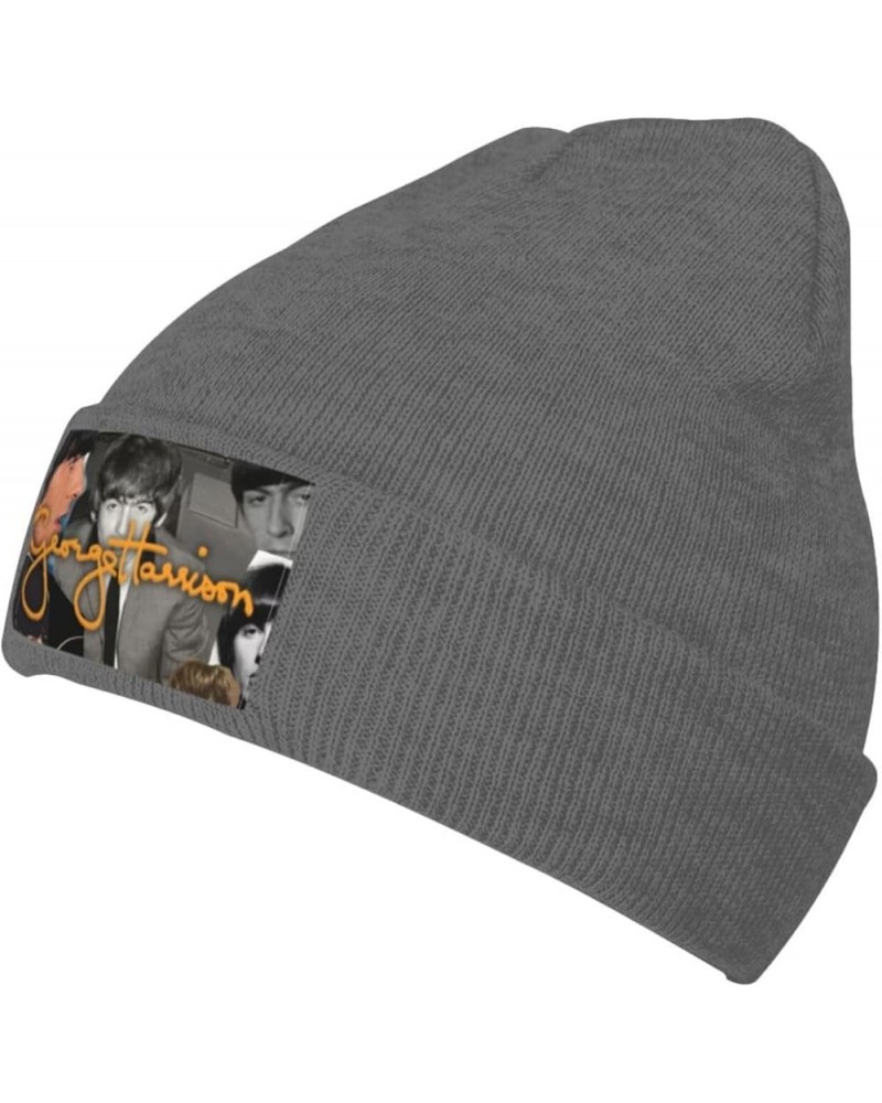 George Music Harrison Warm Knitted Wool Hat Cuffed Cap Winter Warm Fashion Hats Skull Knit Hat Unisex Black Deep Heather $10....