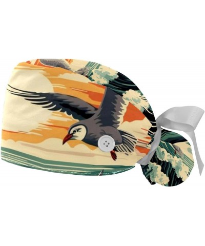 Sky Seagull Clouds Adjustable Working Cap with Sweatband Suitable for Men and Women Color 5 $10.99 Skullies & Beanies