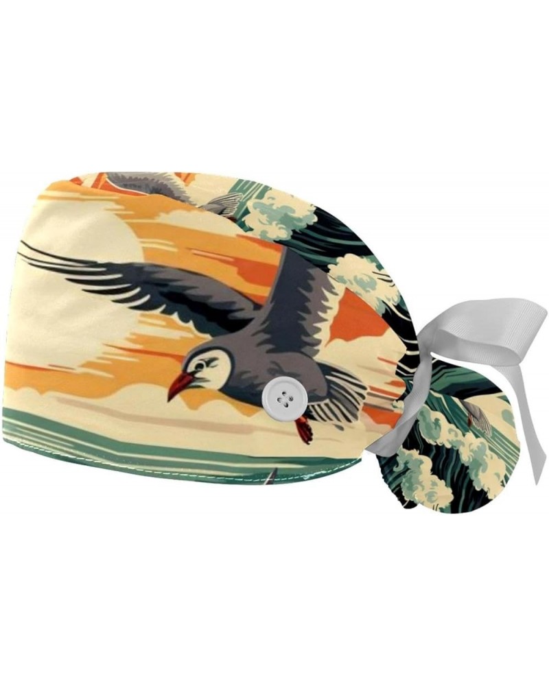 Sky Seagull Clouds Adjustable Working Cap with Sweatband Suitable for Men and Women Color 5 $10.99 Skullies & Beanies