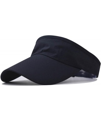 Sun Visor Hats Sport Athletic Sun Visor Caps Adjustable Visors for Women Men Curved Brim Empty Top Baseball Cap Navy $7.30 Vi...