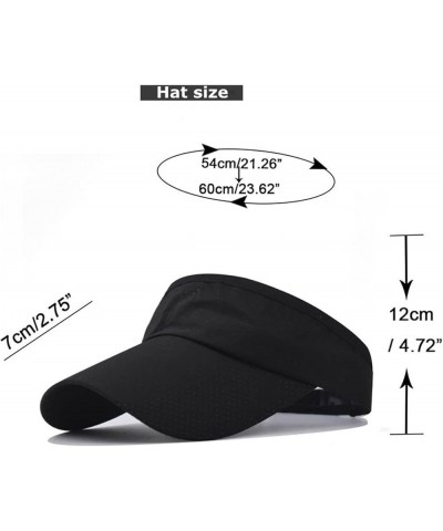 Sun Visor Hats Sport Athletic Sun Visor Caps Adjustable Visors for Women Men Curved Brim Empty Top Baseball Cap Navy $7.30 Vi...