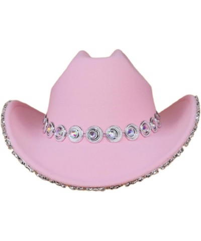 Diamond-Studded Cowboy Hat Bejeweled Disco Hat for Girl Boys Cowgirl Hat for Carnivals Music Festival, Approx.56-58cm/22.05-2...