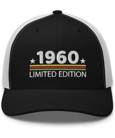 1960 Vintage Retro Embroidered Trucker Hat Cap 62th Birthday Unisex Hat Gift White $15.49 Baseball Caps