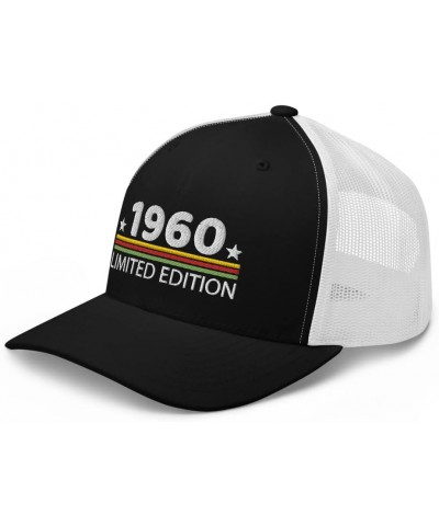 1960 Vintage Retro Embroidered Trucker Hat Cap 62th Birthday Unisex Hat Gift White $15.49 Baseball Caps