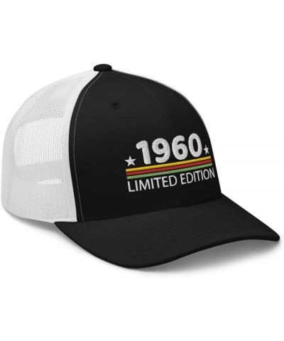 1960 Vintage Retro Embroidered Trucker Hat Cap 62th Birthday Unisex Hat Gift White $15.49 Baseball Caps