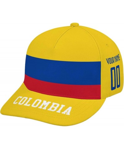 Custom Country Flag Design Baseball Caps National Soccer Team Personalized Number Name for Men Women Youth Sports Gifts Colom...