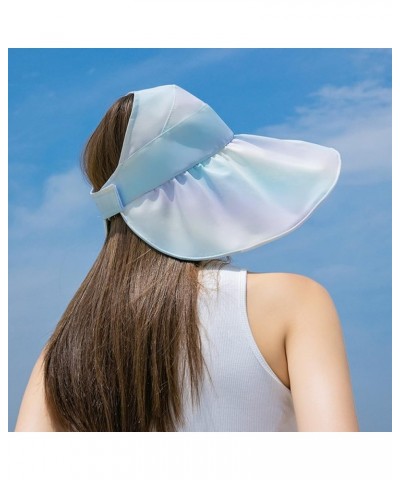 Sun Visor Hat for Womens Wide Brim Empty Top Summer Hats UV Protection Rainbow Colored Fashion Outdoor Beach Cap C $8.59 Sun ...