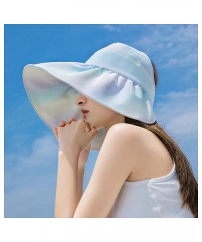 Sun Visor Hat for Womens Wide Brim Empty Top Summer Hats UV Protection Rainbow Colored Fashion Outdoor Beach Cap C $8.59 Sun ...