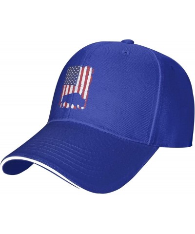 American Flag Bison Gifts Baseball Hats for Men Women Black Trucker Hat Sun Hats Fishing Hat Dad Hat Baseball Caps Blue $9.68...