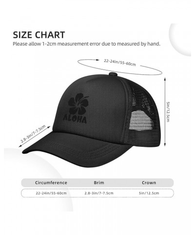 Hawaii Aloha Hibiscus Flower Unisex Trucker Hats Mesh Hats Sport Baseball Caps Adjustable Fashion Hat Black $8.69 Baseball Caps