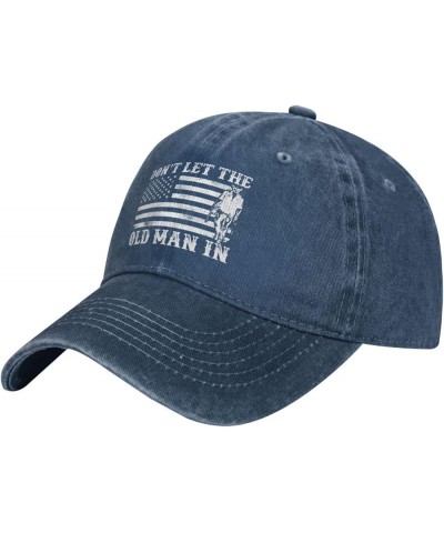 Don't let The Old Man in Vintage American Flag Baseball Hat Vintage Washed Cap Adjustable Strap for Men Women Navy Blue 1 $12...