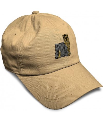 Soft Baseball Cap Yorkshire Terrier Embroidery Dogs Breed Cotton Sideview Dad Hats for Men & Women Khaki Design Only $15.07 B...