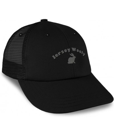 Custom Custom Trucker Hat Baseball Cap Jersey Wooly Breed Cotton Bunny Dad Hats for Men & Women Black Design Only $14.50 Base...