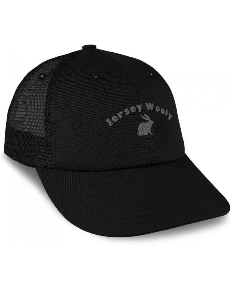 Custom Custom Trucker Hat Baseball Cap Jersey Wooly Breed Cotton Bunny Dad Hats for Men & Women Black Design Only $14.50 Base...