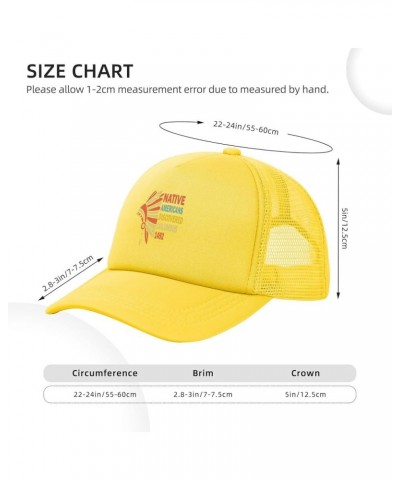 Native Americans Discovered Columbus Mesh Tennis Hat Golf Baseball Cap Summer Cooling Sports Hats Yellow $9.60 Baseball Caps