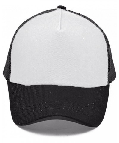 Unisex Baseball Cap,Dad Hats,Snapback Baseball Cap for Men and Women, Adjustable Mesh Hat Outdoor Trucker Cap White $4.27 Bas...