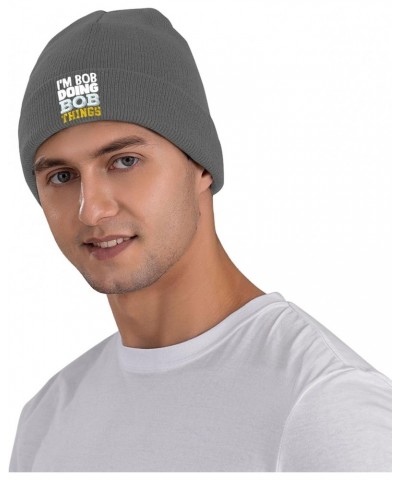 Im Bob Doing Bob Things Fashionable Knitted Hats Cozy Elegance for Men Women8 Deep Heather $12.71 Skullies & Beanies