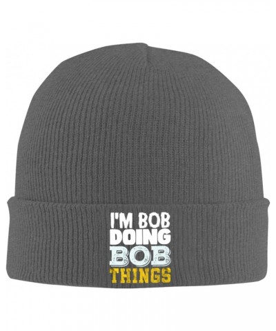 Im Bob Doing Bob Things Fashionable Knitted Hats Cozy Elegance for Men Women8 Deep Heather $12.71 Skullies & Beanies