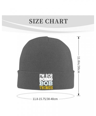 Im Bob Doing Bob Things Fashionable Knitted Hats Cozy Elegance for Men Women8 Deep Heather $12.71 Skullies & Beanies