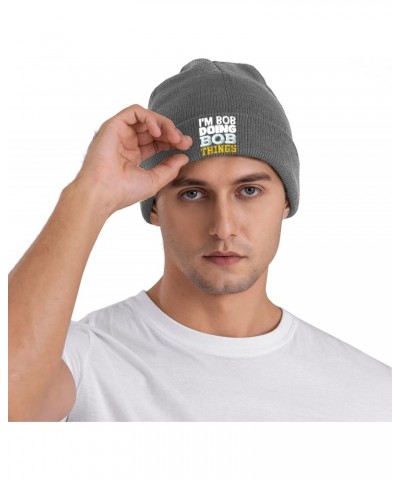 Im Bob Doing Bob Things Fashionable Knitted Hats Cozy Elegance for Men Women8 Deep Heather $12.71 Skullies & Beanies