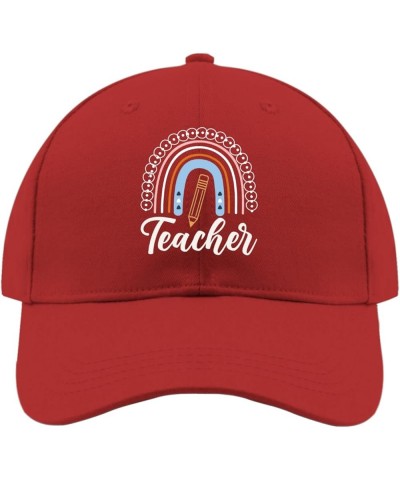 Cowboy hat Center Teacher Men's Sun hat Mens Trucker hat Gifts for Girlfriends Golf Cap Red $10.93 Cowboy Hats