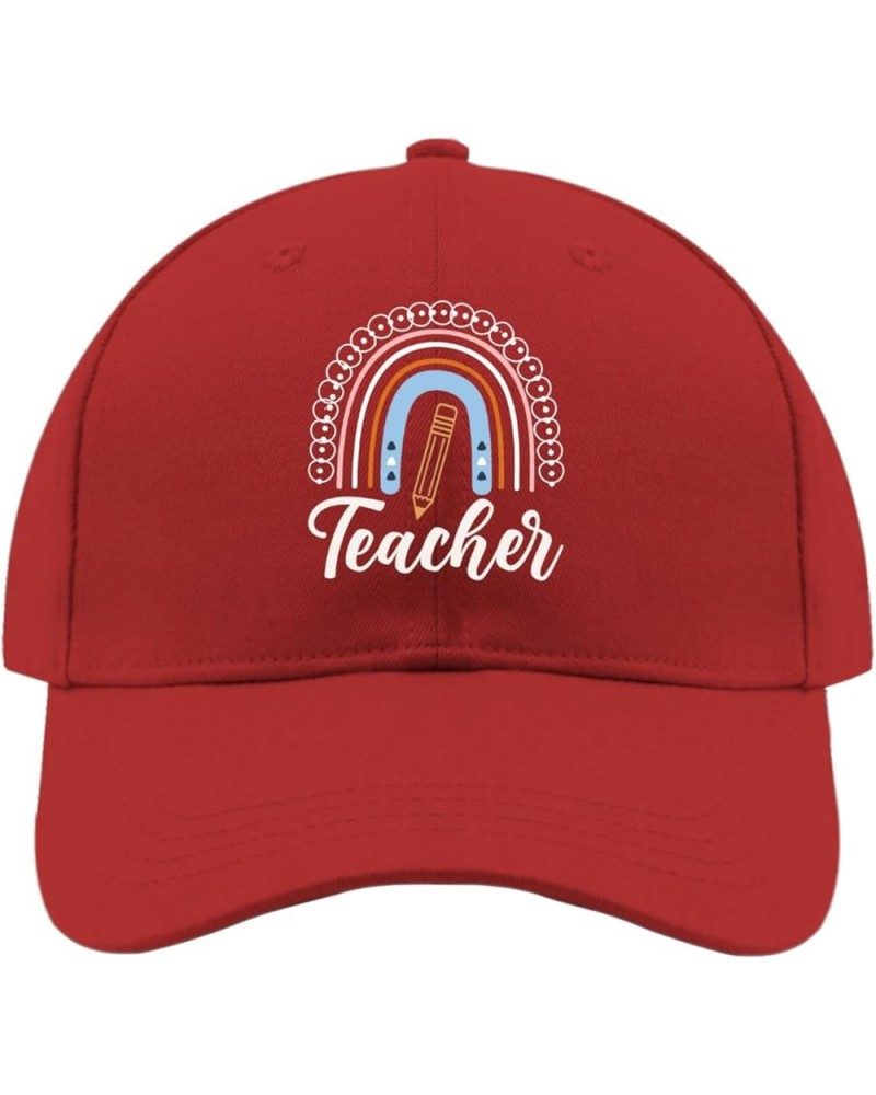 Cowboy hat Center Teacher Men's Sun hat Mens Trucker hat Gifts for Girlfriends Golf Cap Red $10.93 Cowboy Hats