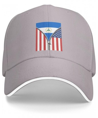 Nicaragua Nicaraguan Flag Baseball Cap Gray $11.33 Baseball Caps