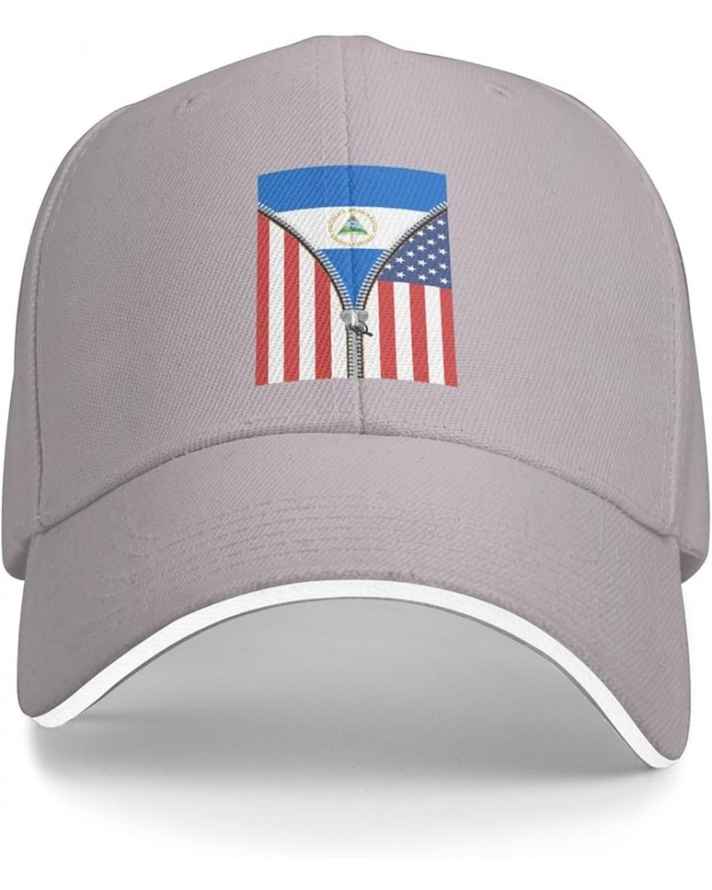 Nicaragua Nicaraguan Flag Baseball Cap Gray $11.33 Baseball Caps