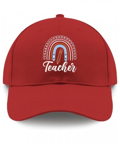 Cowboy hat Center Teacher Men's Sun hat Mens Trucker hat Gifts for Girlfriends Golf Cap Red $10.93 Cowboy Hats