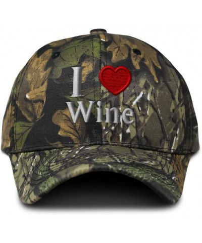 Custom Camo Baseball Cap I (Love) Wine Red Heart Hobbies Lovers Cotton Forest Tree Green Design Only $13.44 Baseball Caps