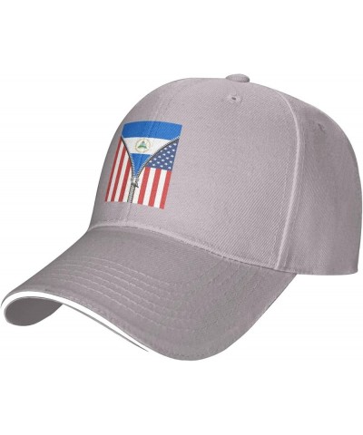 Nicaragua Nicaraguan Flag Baseball Cap Gray $11.33 Baseball Caps