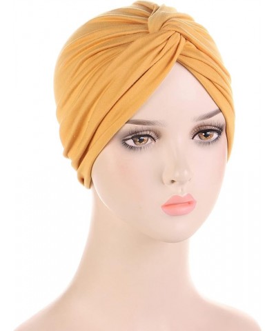 Chemo Headwear Turbans for Women Long Hair Head Scarf Headwraps Cancer Hats Yellow $6.53 Skullies & Beanies