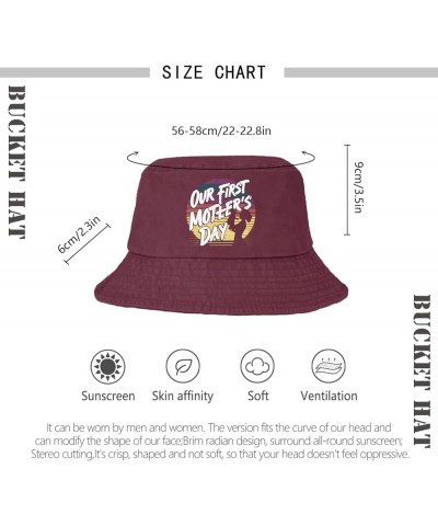 Mother's Day Our First Mother's Day Bucket Hats Bucket Hat Trendy Hats Dance Accessories for Fishing Must Haves Deep Rose $12...