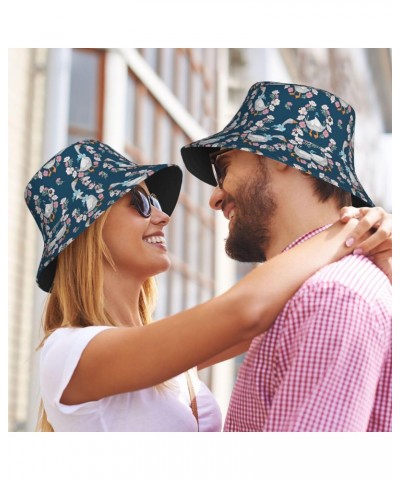 Fisherman Hat for Women and Men Cute Goose Flowers Sun Hat Foldable Bucket Hat Fashion Summer Hat $16.44 Bucket Hats