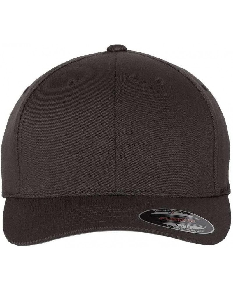 Wooly Combed Twill Fitted Baseball Cap Darkgrey $15.98 Baseball Caps