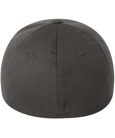 Wooly Combed Twill Fitted Baseball Cap Darkgrey $15.98 Baseball Caps